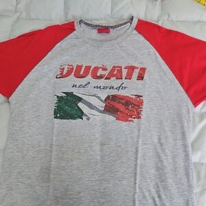Ducati Red and Gray 'AROUND THE WORLD' T-Shirt